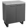 Studio 2 Door Storage Cabinet - STONE EFFECT