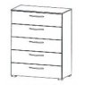 Java Chest Collection 5 Drawer Chest 100cm High 80cm Wide Carcase Colour Front