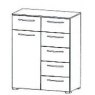 Java Chest Collection 1 Drawers over 1 Door Cupboard and 6 Drawer Chest 100cm High 80cm Wide Carcase
