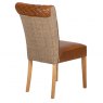 Stamford Dining Chair -Gamekeeper Thorn / Brown Cerato  Seat Pad & Diamond Roll
