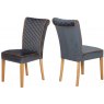 Country ColTrafford Dining Chair -Opulence Charcoal / Brown Cerato/Lacquered Leg