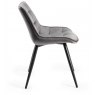 Bronx Dining Chair Collection Grey Velvet Fabric Chairs - SOLD IN PAIRS