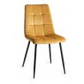 Quad Dining Chair - Mustard Velvet