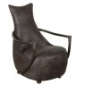 Dallas Retro Relax Chair - New Grey Leather (Maverick)