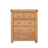 Chedworth Oak Bedroom Collection 2 over 3 Chest