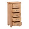 Chedworth Oak Bedroom Collection Tall Chest with 5 Drawers