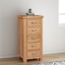 Chedworth Oak Bedroom Collection Tall Chest with 5 Drawers
