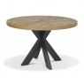 RUSTIC OAK CIRCULAR DINING TABLE