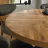 RUSTIC OAK CIRCULAR DINING TABLE