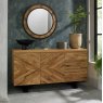 Chevron  Rustic Oak Wall Mirror