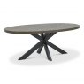 Chevron Fumed Oak 6 Seater Dining Table