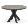 Chevron Fumed Oak Circular Dining Table