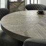 Fumed Oak Circular Dining Table