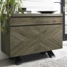 Fumed Oak Narrow Sideboard