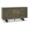 Fumed Oak Wide Sideboard