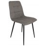 Solar Grey Fabric Dining Chair - Black Leg