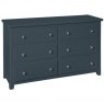Chilford Blue  Collection 6 Drawer Wide Chest