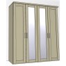 Airedale Collection 4 Doors Wardrobe - 2 Mirrored Doors