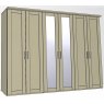 Airedale Collection 6 Doors Wardrobe - 2 Mirrored Doors