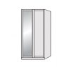 Airedale Collection 2 Doors Wardrobe - 1 Mirror Door Left