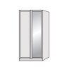 Airedale Collection 2 Doors Wardrobe - 1 Mirror Door Right
