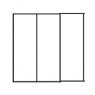 Callisto Plus 225cm Wide 3 Doors Plain Front Wooden doors in carcase colour