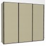 Callisto Plus 250cm Wide 3 Doors Plain Front Wooden doors in carcase colour