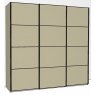Callisto Plus 225cm Wide 3 Doors 4 Panel Front Wooden doors in carcase colour