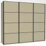 Callisto Plus 250cm Wide 3 Doors 4 Panel Front Wooden doors in carcase colour