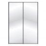 Callisto Plus 150cm Wide 2 doors 2 mirrored doors Plain Front Wooden and Mirrored Doors