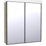 Callisto Plus 200cm Wide 2 doors 2 mirrored doors Plain Front Wooden and Mirrored Doors