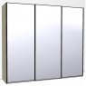 Callisto Plus 250cm Wide 3 doors 3 mirrored doors Plain Front Wooden and Mirrored Doors
