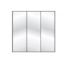 300cm Wide 3 doors 3 mirrored doors Plain Front Wooden and Mirrored Doors