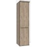 Durban Hinged-door wardrobe with Cornice / 1 Door LHH / Handles in silver/