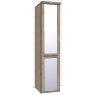 Durban Hinged-door wardrobe with Cornice / 1 mirrored door LHH