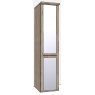 Durban Hinged-door wardrobe with Cornice / 1 mirrored door RHH