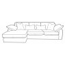 Avarda Sofa Collection Small Chaise LHF - C Grade Fabric