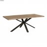 Forest Collection 150 x 95cm (Grey Oiled) With Spider Metal Leg Dining Table