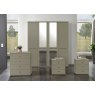 Zambia Hinged-door wardrobe with Cornice / 4 Door 2 mirrored doors