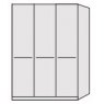 Zambia Hinged-door wardrobe with Cornice / 3 Door