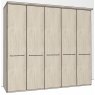 Zambia Hinged-door wardrobe with Cornice / 5 Door