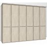 Zambia Hinged-door wardrobe with Cornice /  6 Door