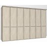 Zambia Hinged-door wardrobe with Cornice /  7 Door