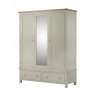 Tiverton Bedroom Triple Wardrobe - Stone