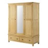 Tiverton Bedroom Triple Wardrobe - Oak