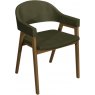 Cambridge Rustic Upholstered Arm Chair in a Cedar Velvet Fabric