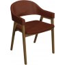Cambridge Rustic Upholstered Arm Chair in a Rust Velvet Fabric
