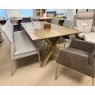 Fargo 220cm Dining Table 2 x Katy Fabric Chairs 2 x Katy Leather Armchairs 1 x Katy Bench