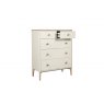 Larvik Bedroom Collection  Cashmere and Oak 5 Drawer Medium Chest
