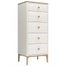 Hamar Bedroom Collection  Cashmere Oak 5 Drawer Tall Chest